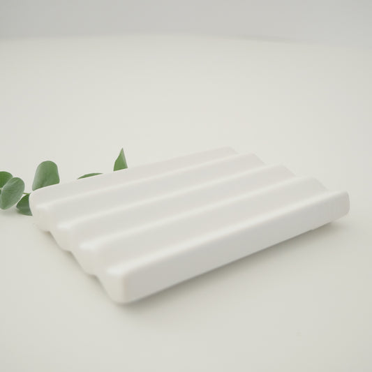 Seifenschale, matt weiß/white, 11x8cm, Keramik, Soaptray, Badzubehör, Bad Accessoires, OOhh Collection, Lübech Living