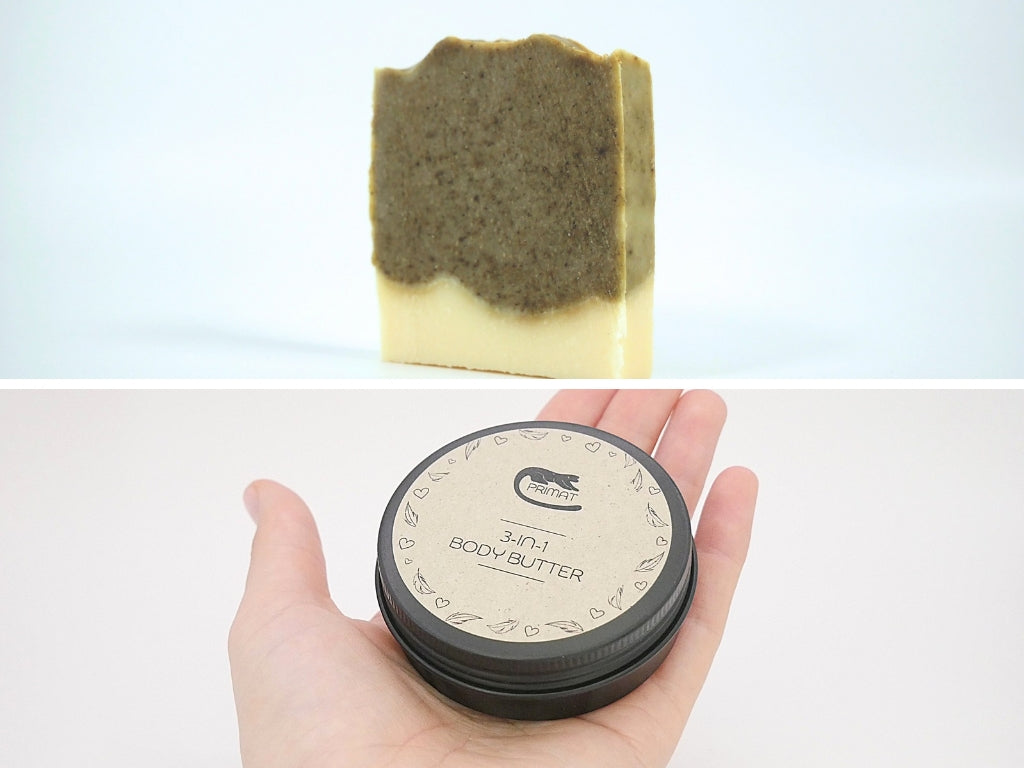 Osteraktion: Seife + Creme, handgemacht, bio, plastikfrei, Rohstoffe in Glas